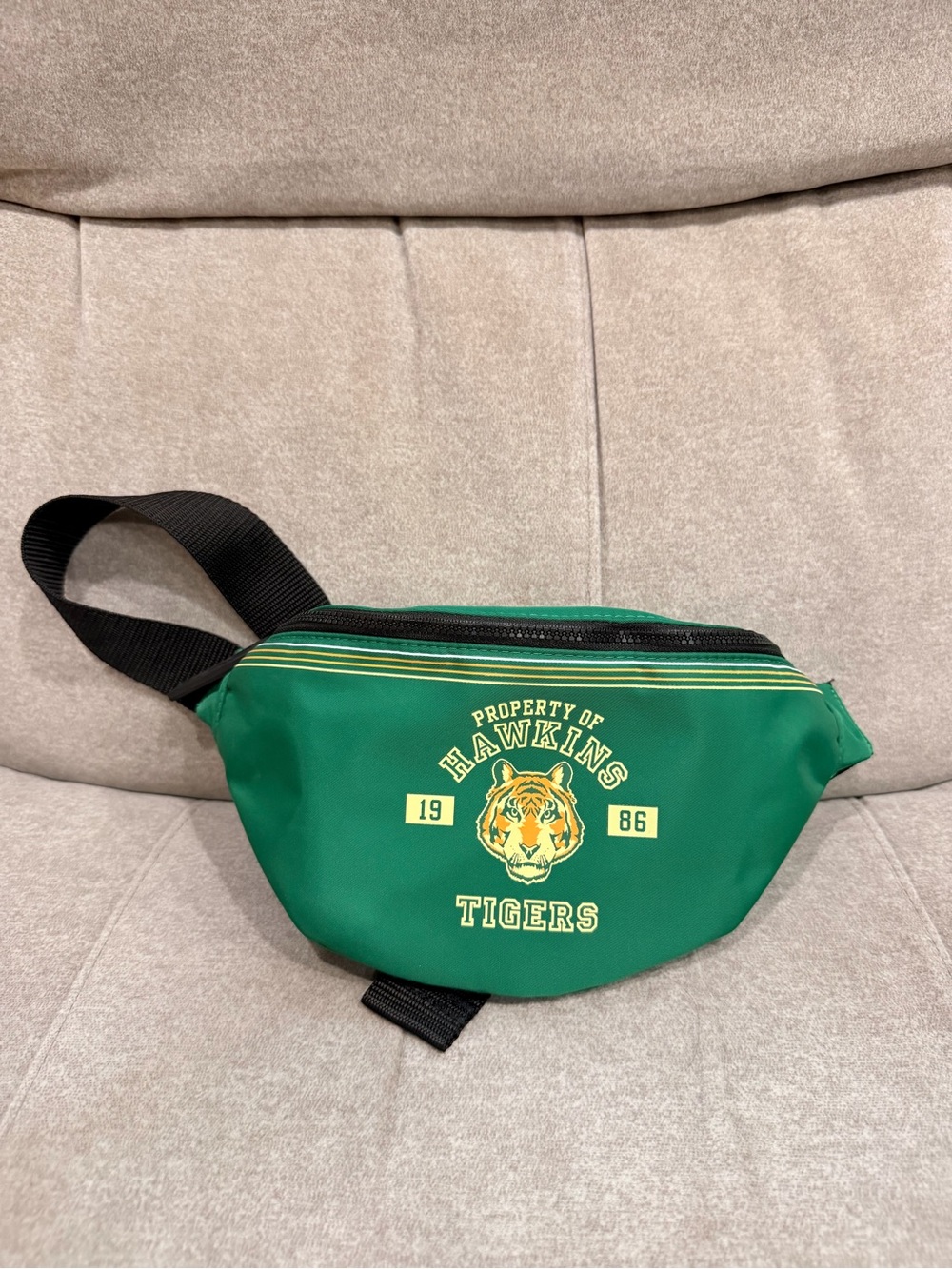MAC x Stranger Things Hawkins Tigers Belt Bag Fanny Pack Green